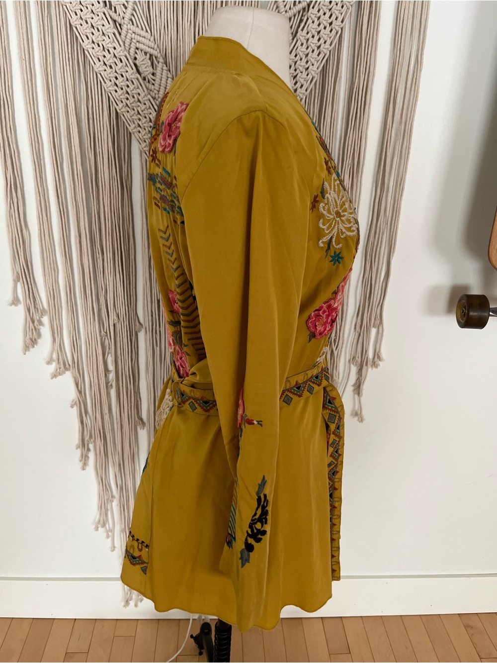 DRIFTWOOD Embroidered Tie-Waist Kimono Cardigan - Picture 5 of 13